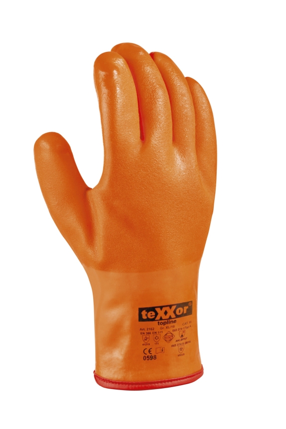 teXXor® Winterhandschuhe PVC leuchtorange