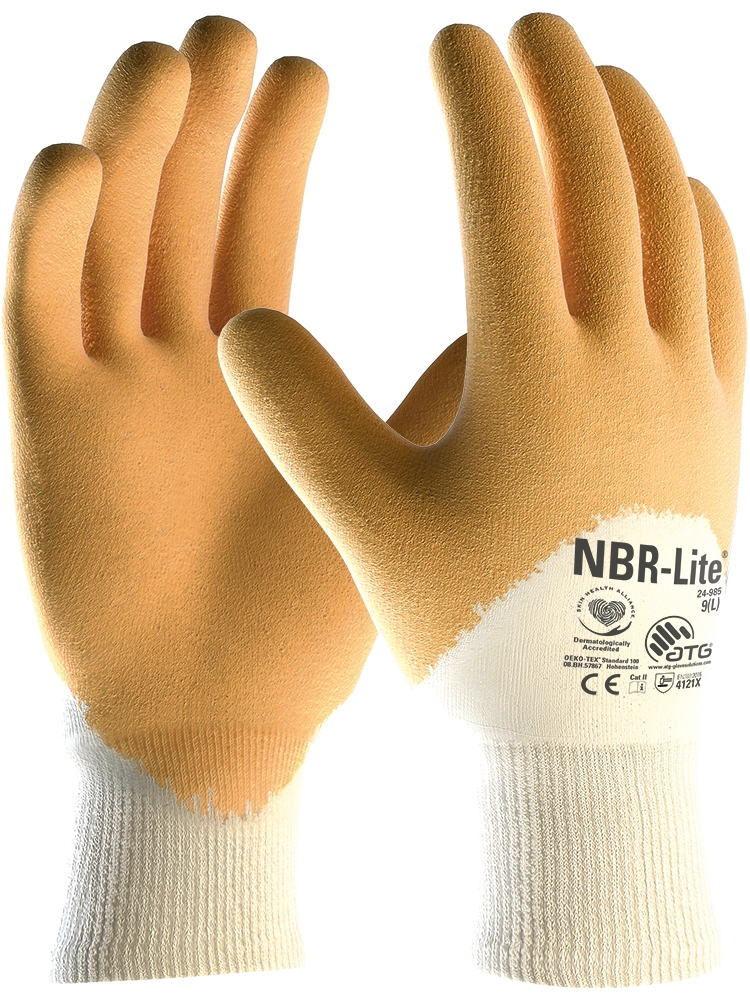 NBR-Lite® Nitril-Handschuhe (24-985) gelb/weiß