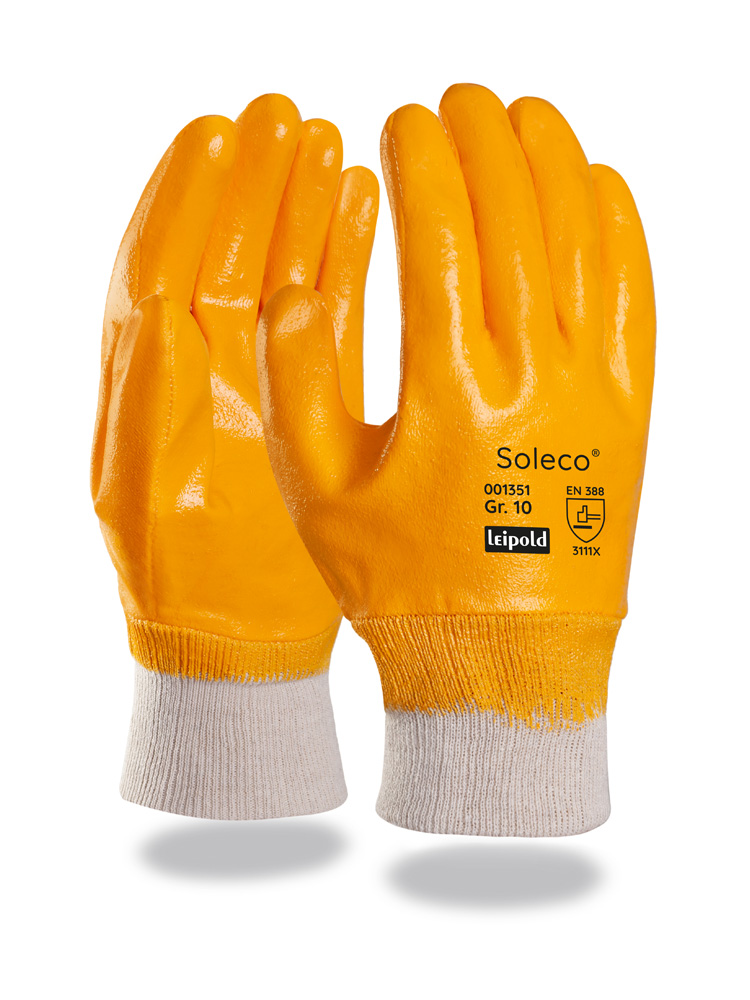 Soleco® | Baumwoll-Trikot-Handschuh | Nitril-Beschichtung