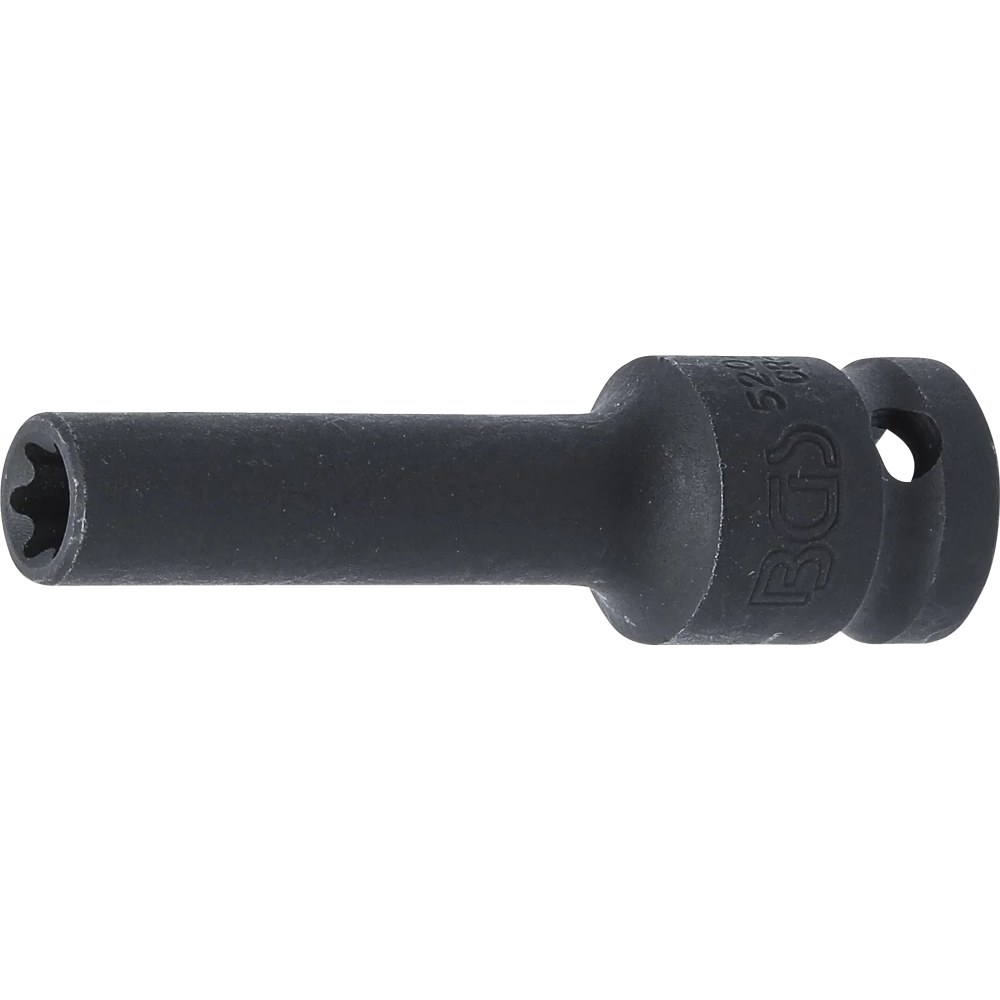 Kraft-Steckschlüssel-Einsatz E-Profil, tief, Antrieb Innenvierkant 12,5 mm (1/2"), SW E10