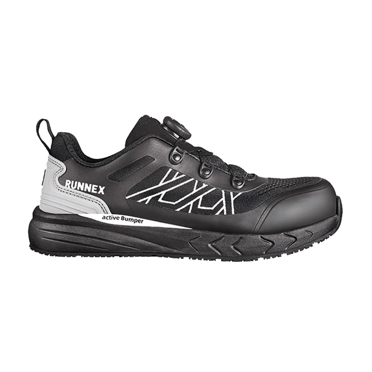 RUNNEX® S1PS-Damen-ESD-Sicherheitshalbschuhe atop GirlStar schwarz/weiß/grau