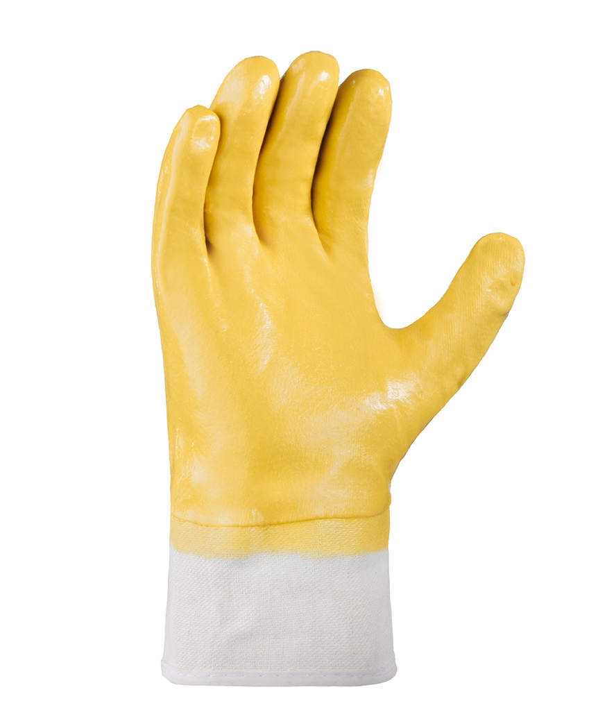 teXXor® Nitril-Handschuhe STULPE gelb/beige