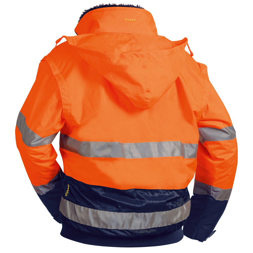 Warnschutzpilotjacke, Orange/Marine Volker