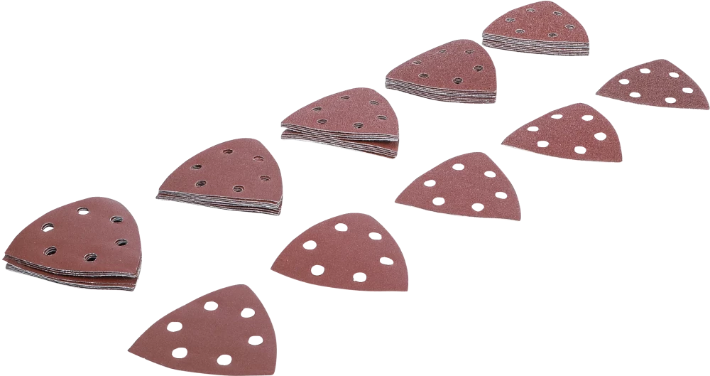 Schleifblatt-Satz für Dreieckschleifer, 95 x 95 mm, K 40 - 180, 50-tlg.