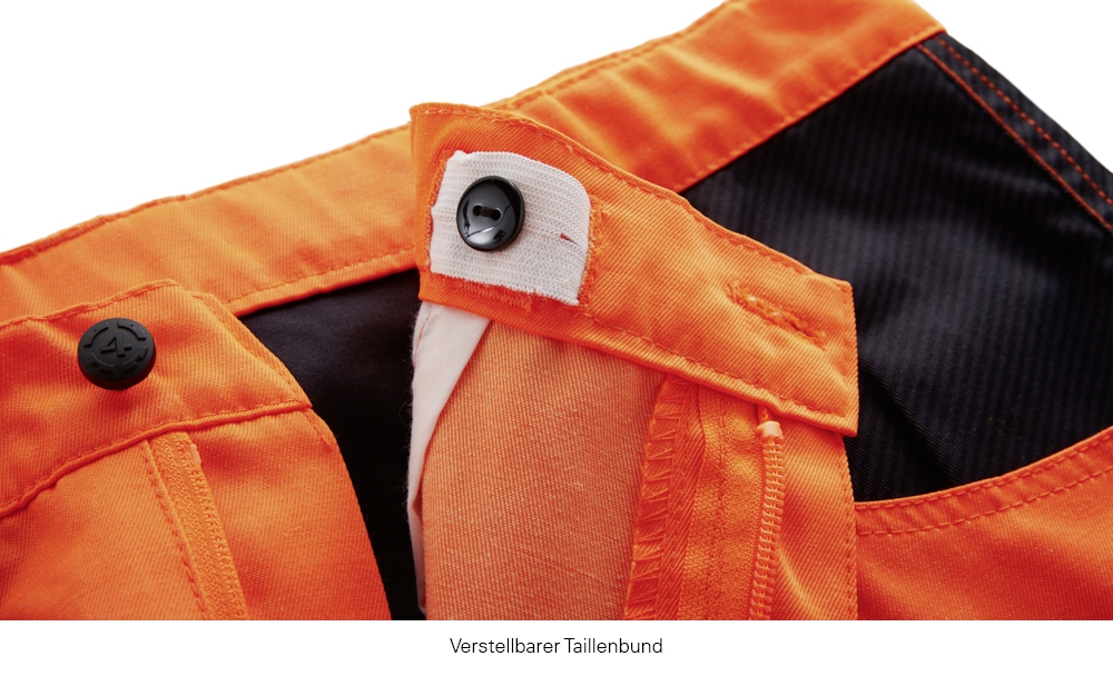 4PROTECT® Warnschutz-Bundhose TENNESSEE leuchtorange/grau