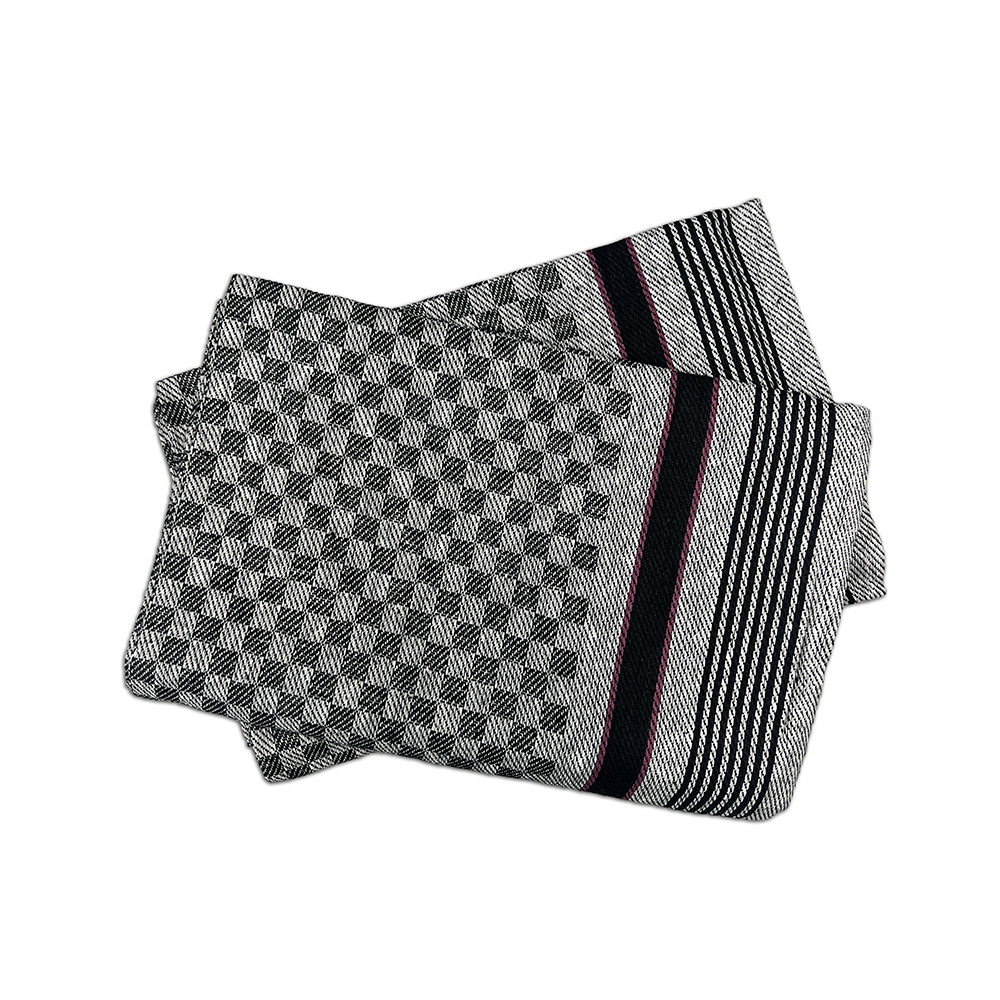 Grubentuch 45 x 90 cm, schwarz-grau, 5er Pack