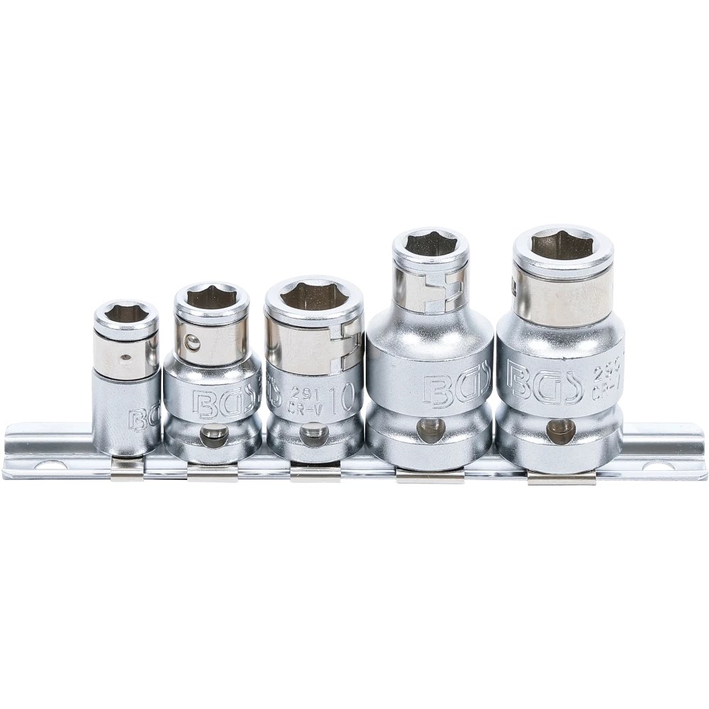 Bit-Adapter-Satz mit Haltekugel, Innenvierkant 6,3 mm (1/4") / 10 mm (3/8") / 12,5 mm (1/2"), 5-tlg.