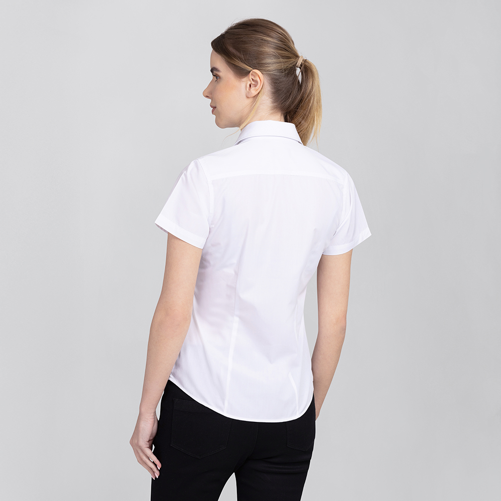 Damen Bluse halbarm weiß
