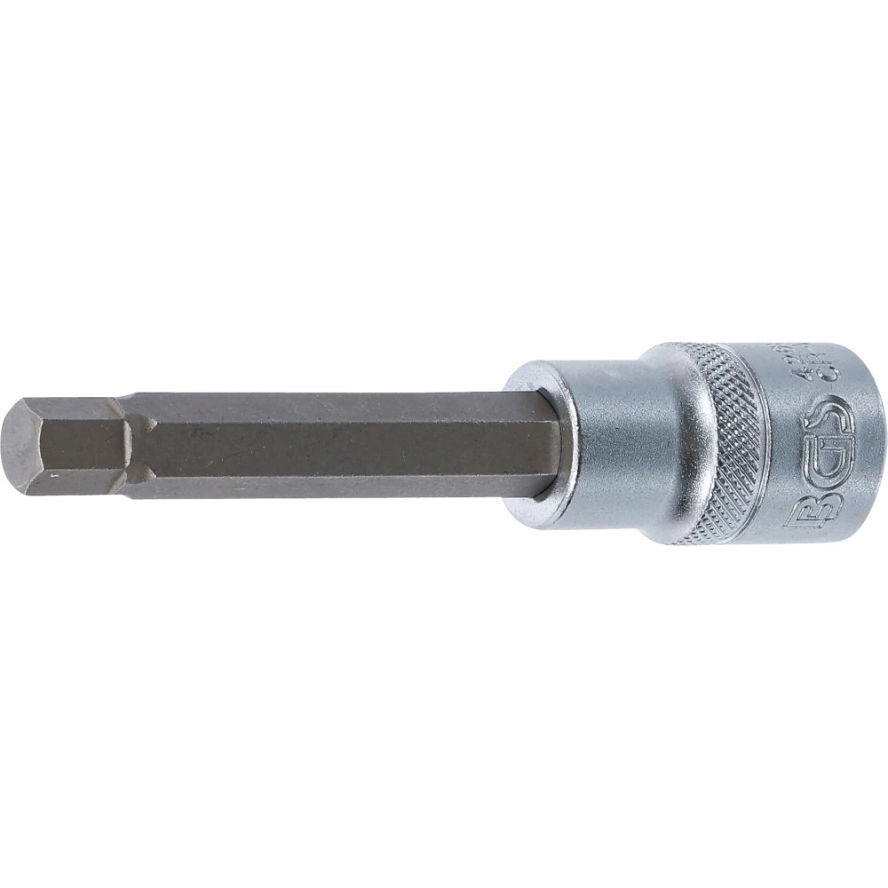 Bit-Einsatz, Länge 100 mm, Antrieb Innenvierkant 12,5 mm (1/2"), Innensechskant 9 mm
