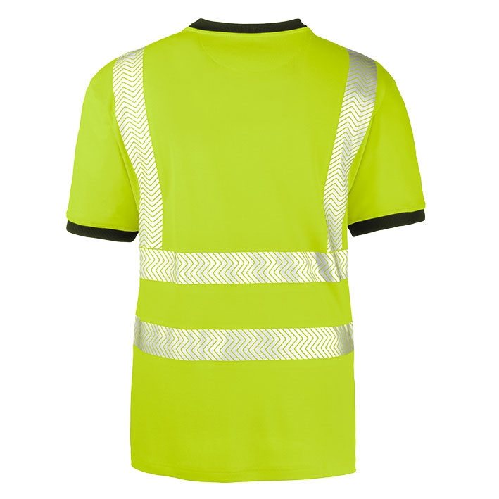 4PROTECT® Warnschutz UV-T-Shirt MIAMI leuchtgelb/grau