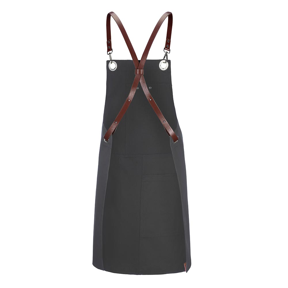 Latzschürze Casual Style mit X-Kreuzung, graphit, B 70 x L 80 cm