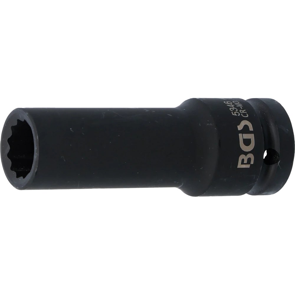 Kraft-Steckschlüssel-Einsatz Zwölfkant, tief, Antrieb Innenvierkant 20 mm (3/4"), SW 19 mm