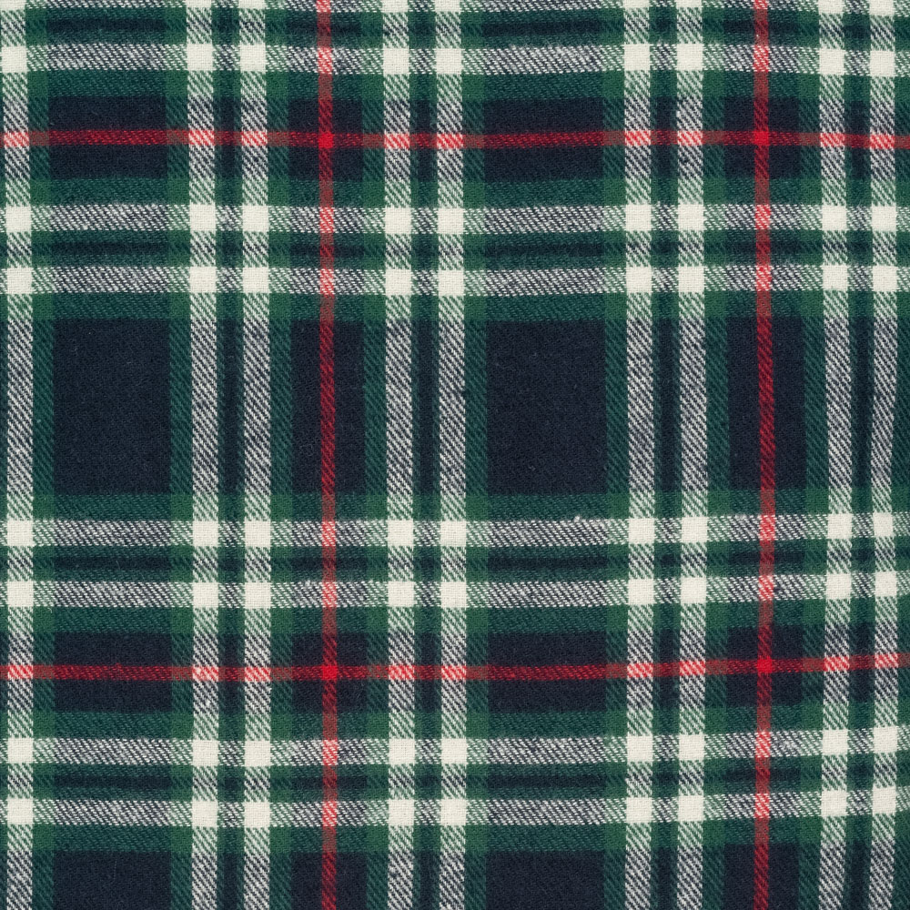 Flanell-Hemd, Marine/Beige/Grün/Rot Rockville