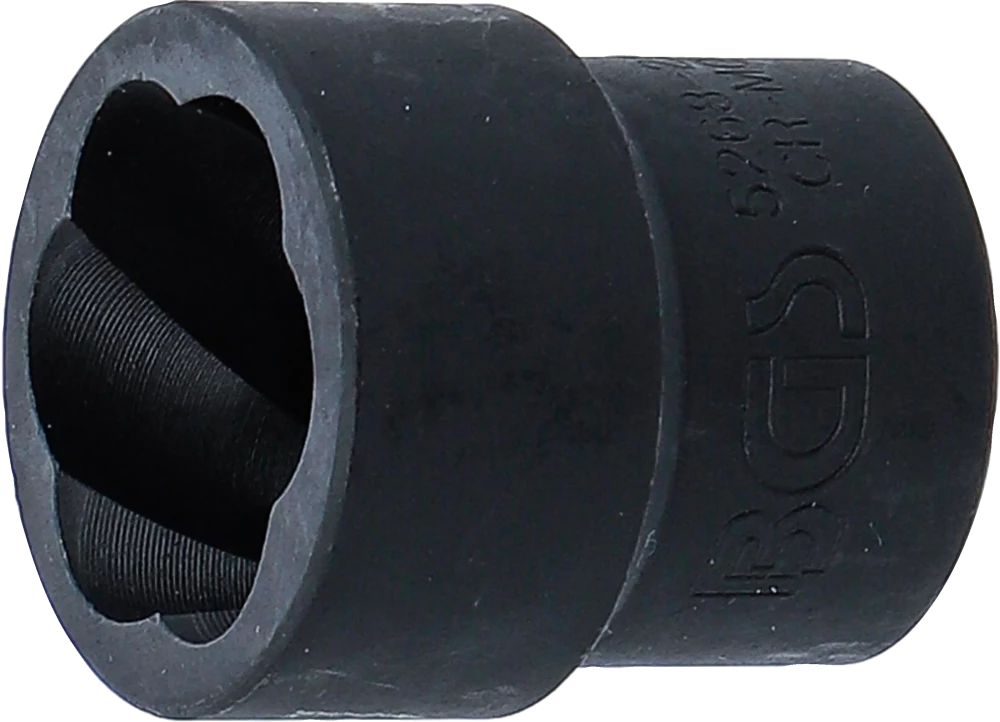 Spiral-Profil-Steckschlüssel-Einsatz / Schraubenausdreher, Antrieb Innenvierkant 12,5 mm (1/2"), SW 22 mm