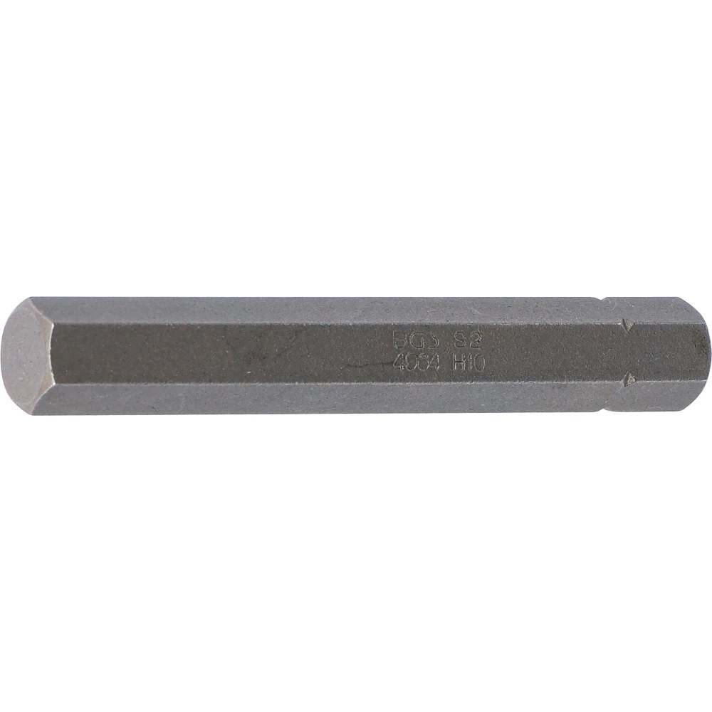 Bit, Länge 75 mm, Antrieb Außensechskant 10 mm (3/8"), Innensechskant 10 mm