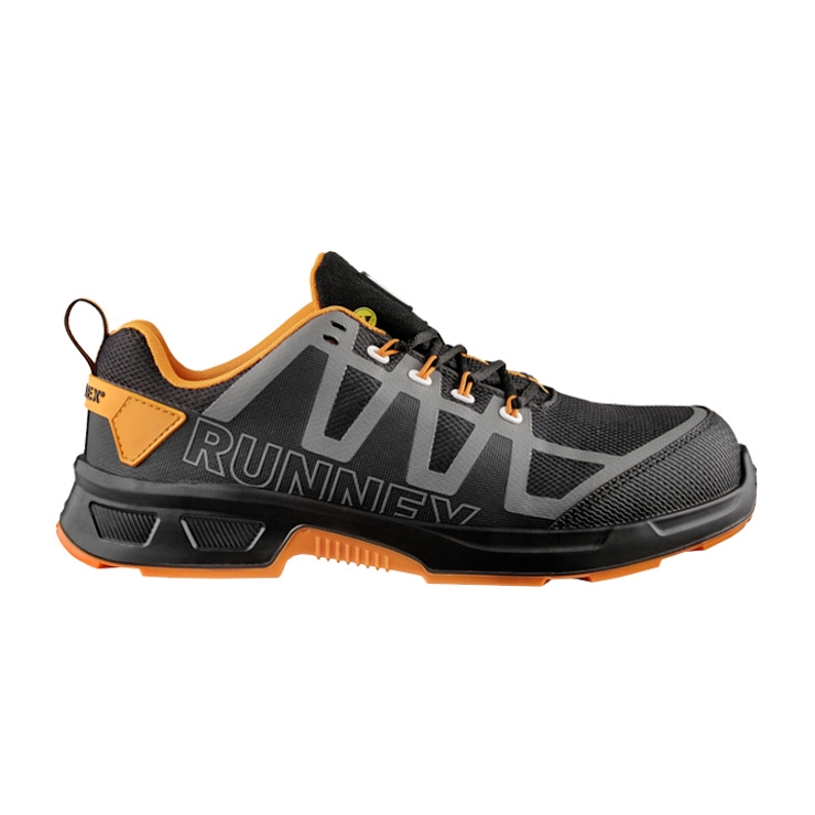 RUNNEX® S3S ESD-Sicherheitshalbschuhe ActionStar schwarz/grau/orange