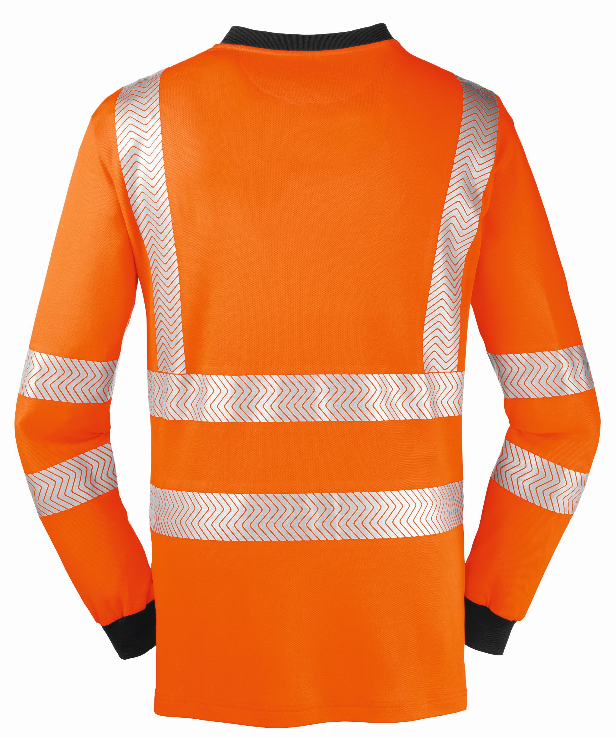 4PROTECT® Warnschutz-Langarm-UV-Shirt JACKSONVILLE leuchtorange/grau