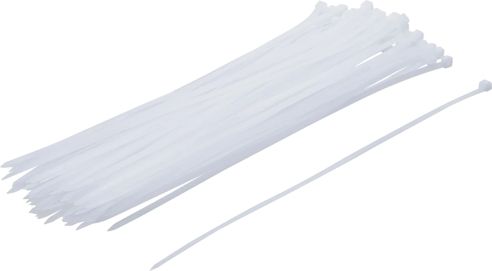 Kabelbinder-Sortiment, weiß, 4,8 x 300 mm, 50-tlg.