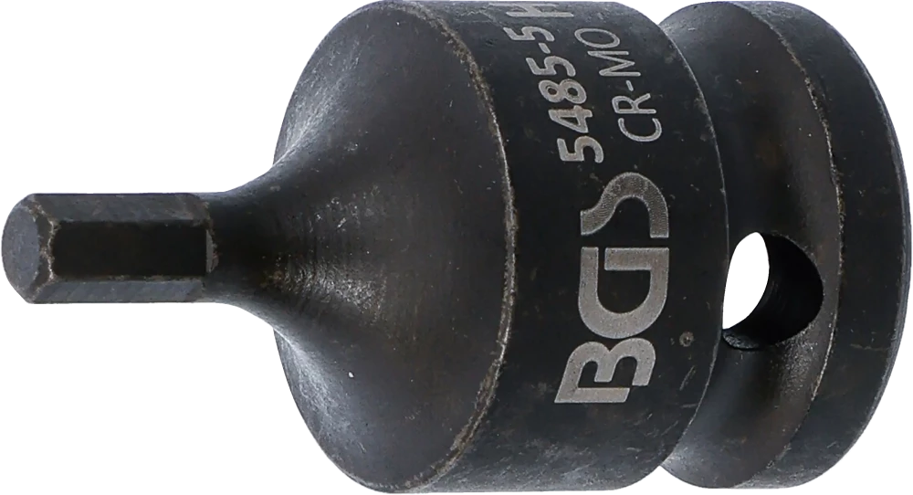 Kraft-Bit-Einsatz, Länge 42 mm, Antrieb Innenvierkant 12,5 mm (1/2"), Innensechskant 5 mm