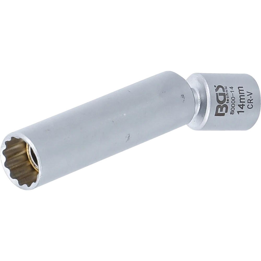 Glüh- und Zündkerzen-Gelenk-Einsatz, Antrieb Innenvierkant 10 mm (3/8"), SW 14 mm