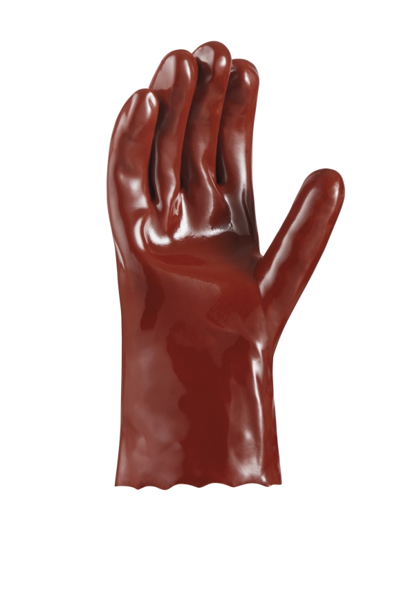 teXXor® Chemikalienschutz-Handschuhe PVC ROTBRAUN rotbraun