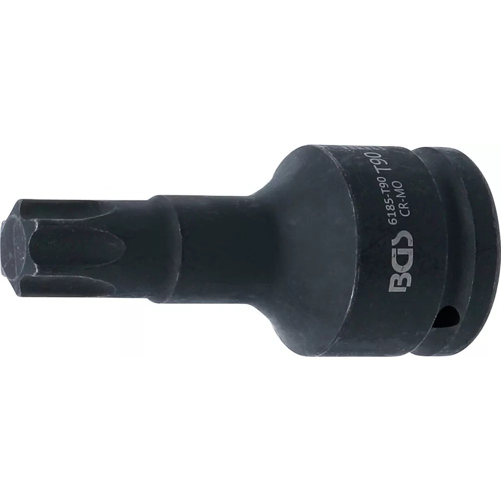 Kraft-Bit-Einsatz, Länge 100 mm, Antrieb Innenvierkant 20 mm (3/4"), T-Profil (für Torx) T90
