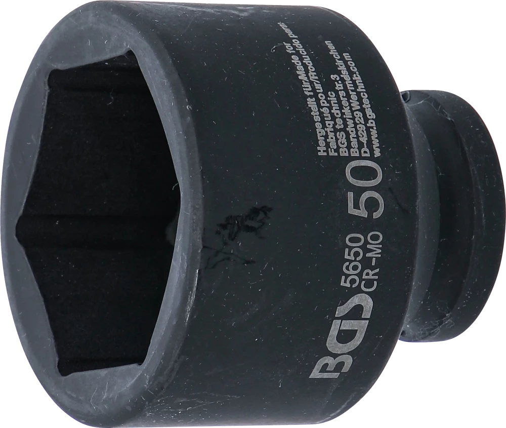 Kraft-Steckschlüssel-Einsatz Sechskant, Antrieb Innenvierkant 20 mm (3/4"), SW 50 mm
