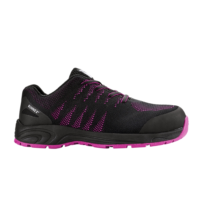 RUNNEX® S1PS-Damen-ESD-Sicherheitshalbschuhe GirlStar schwarz/pink