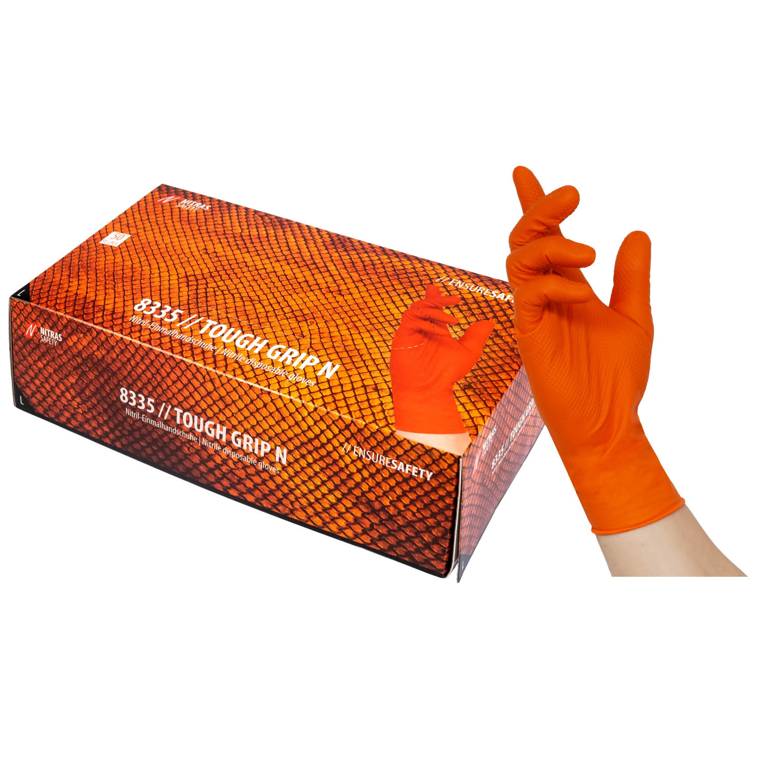 Handschuh TOUGH GRIP N Nitril-Einmalhandschuhe