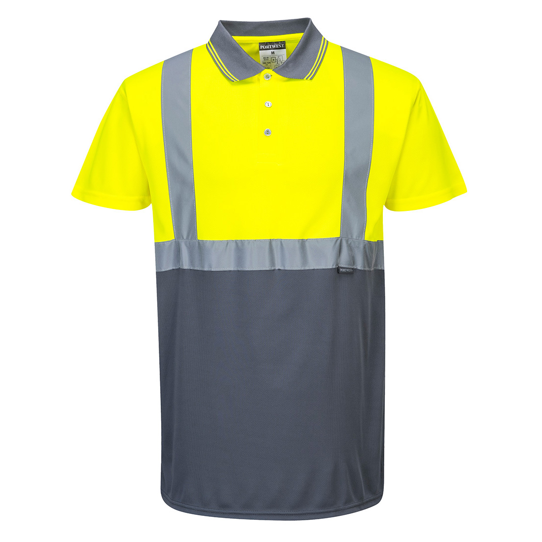 Hi-Vis Kontrast Poloshirt kurzarm
