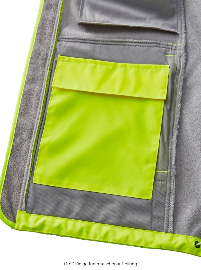 4PROTECT® Warnschutz-Softshelljacke TYLER leuchtgelb