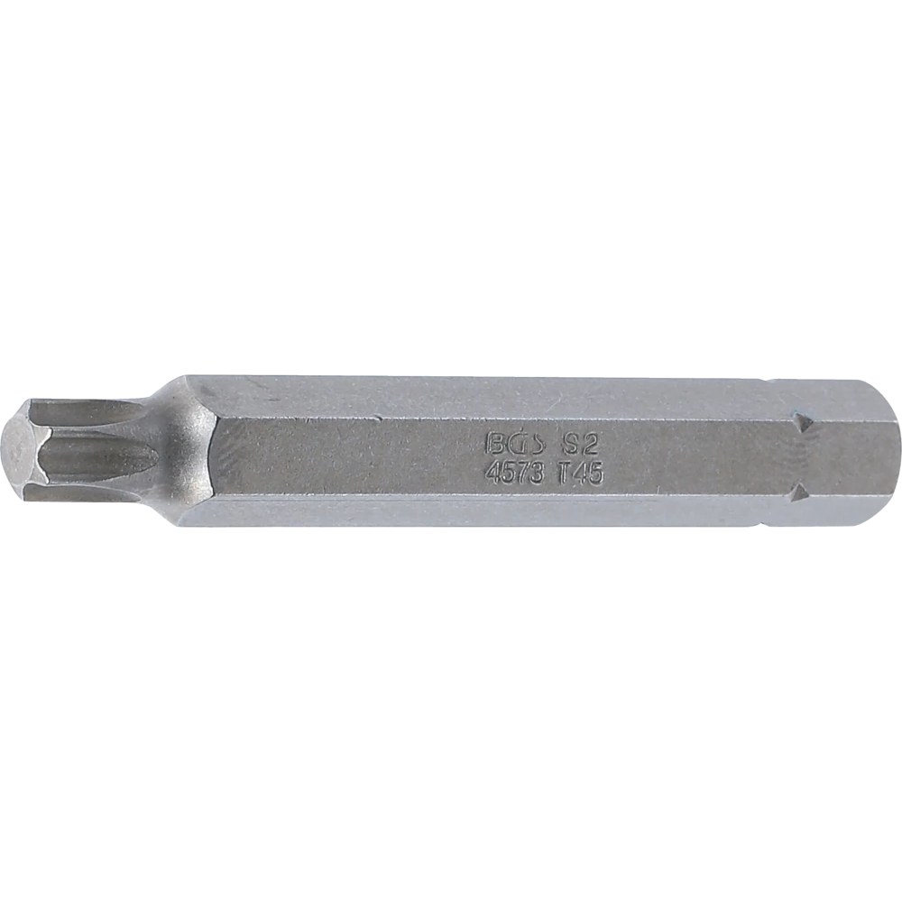 Bit, Länge 75 mm, Antrieb Außensechskant 10 mm (3/8"), T-Profil (für Torx) T45