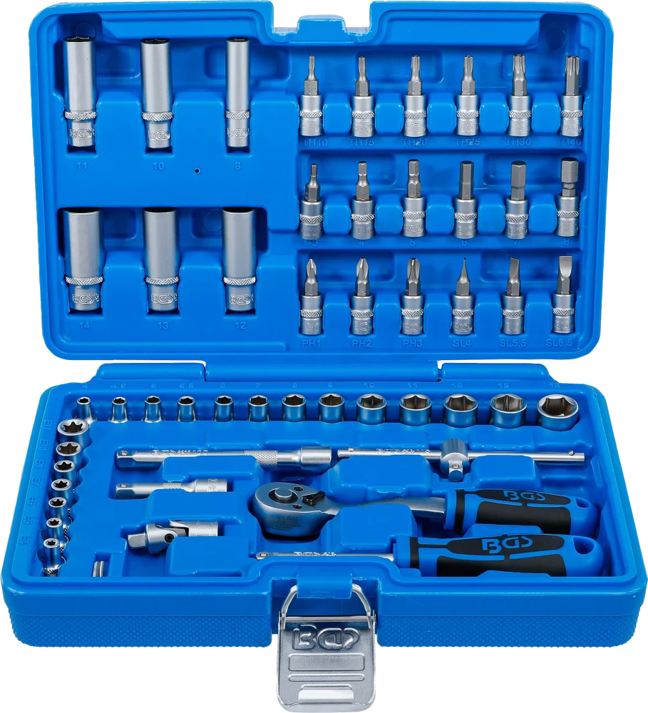 Steckschlüssel-Satz, Antrieb 6,3 mm (1/4"), 53-tlg.