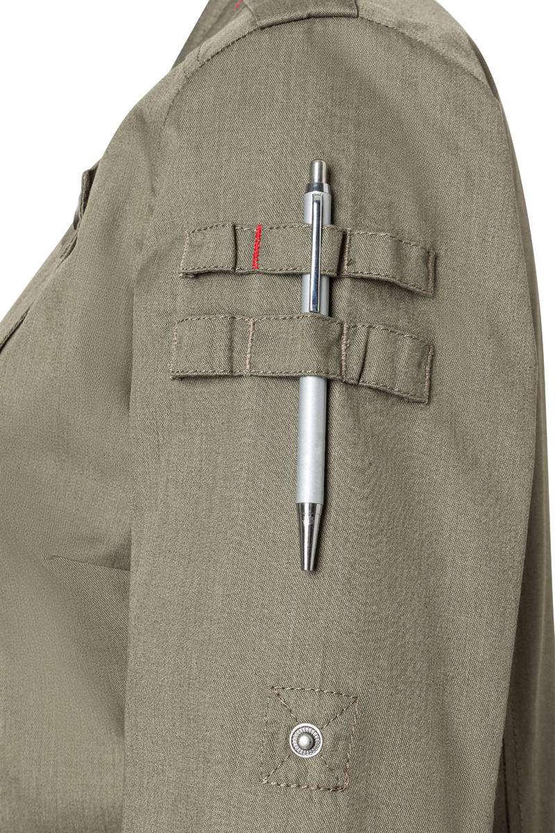 Long-Sleeve Women's Chef Jacket Denim-Style ROCK CHEF®-Stage2