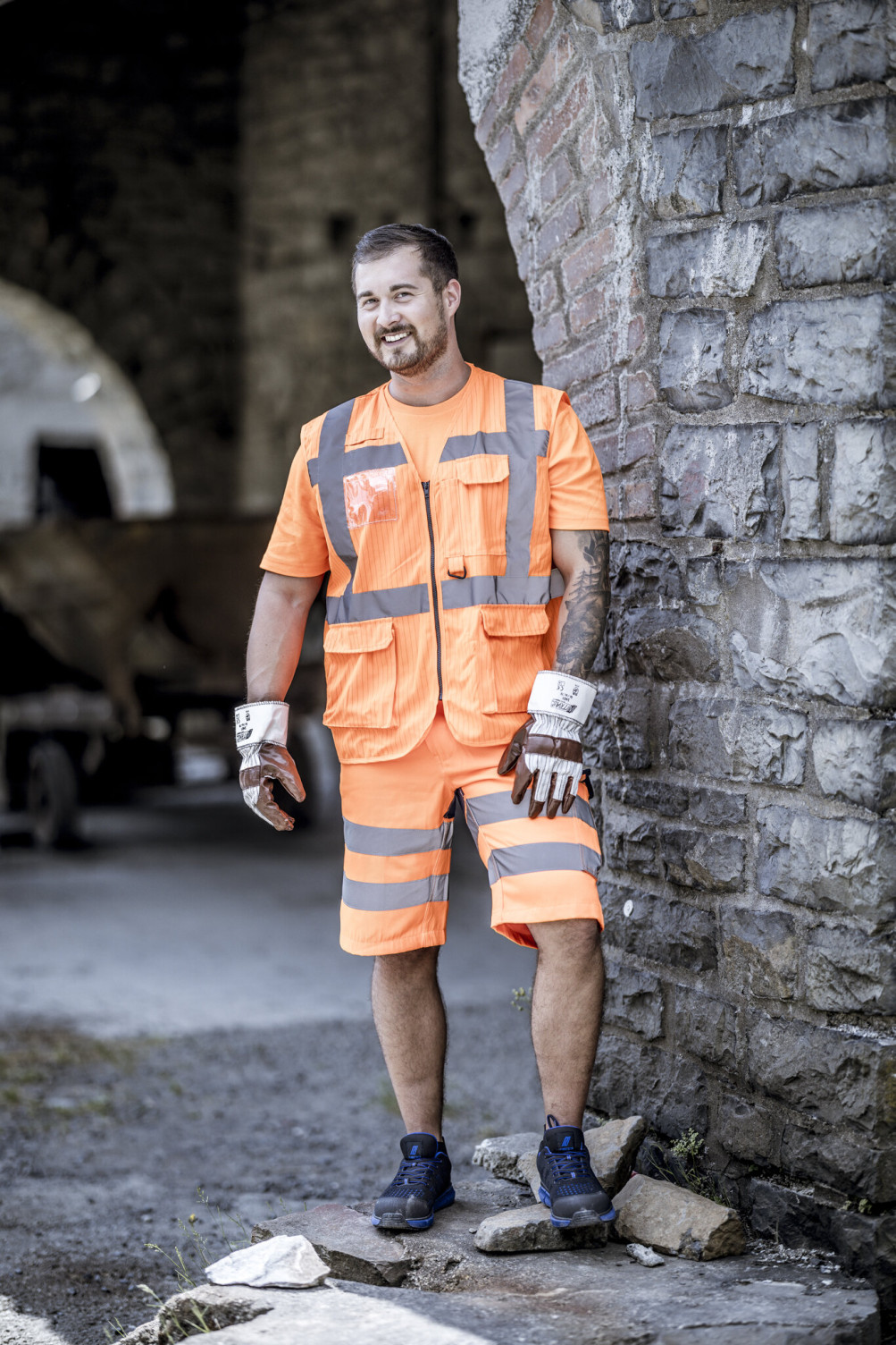 Warnkleidung Weste neonorange / uni