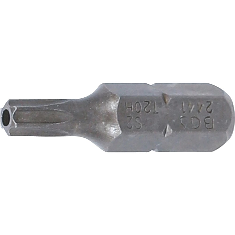 Bit, Länge 25 mm, Antrieb Außensechskant 6,3 mm (1/4"), T-Profil (für Torx) mit Bohrung T20