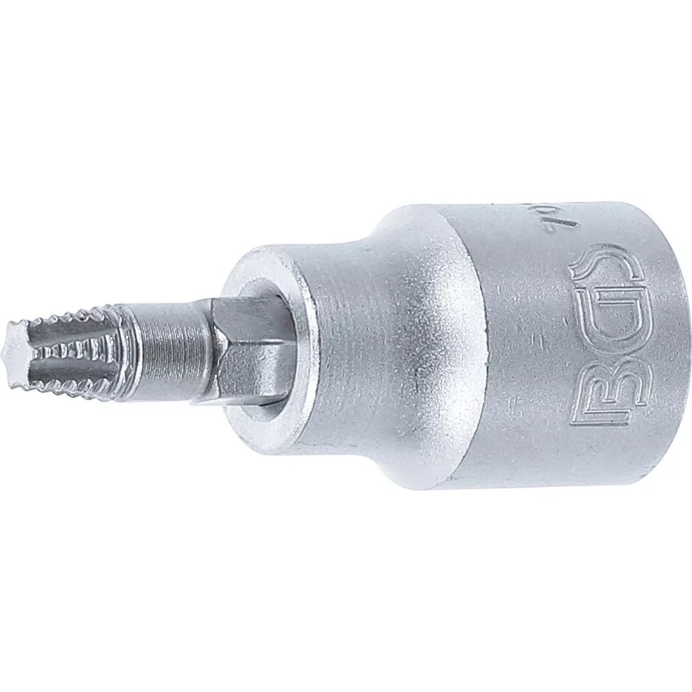 Schraubenausdreher-Bit-Einsatz, Antrieb Innenvierkant 10 mm (3/8"), für defektes T-Profil (für Torx) T27