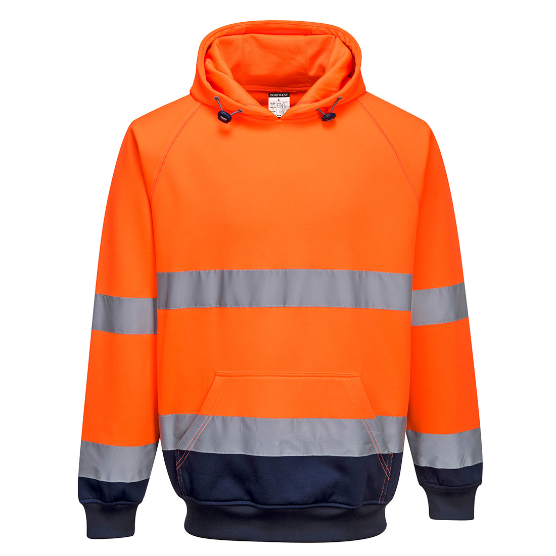 Hi-Vis Kontrast Kapuzen- Sweatshirt