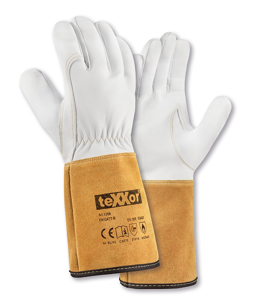 teXXor® Schweißerhandschuhe natur/beige