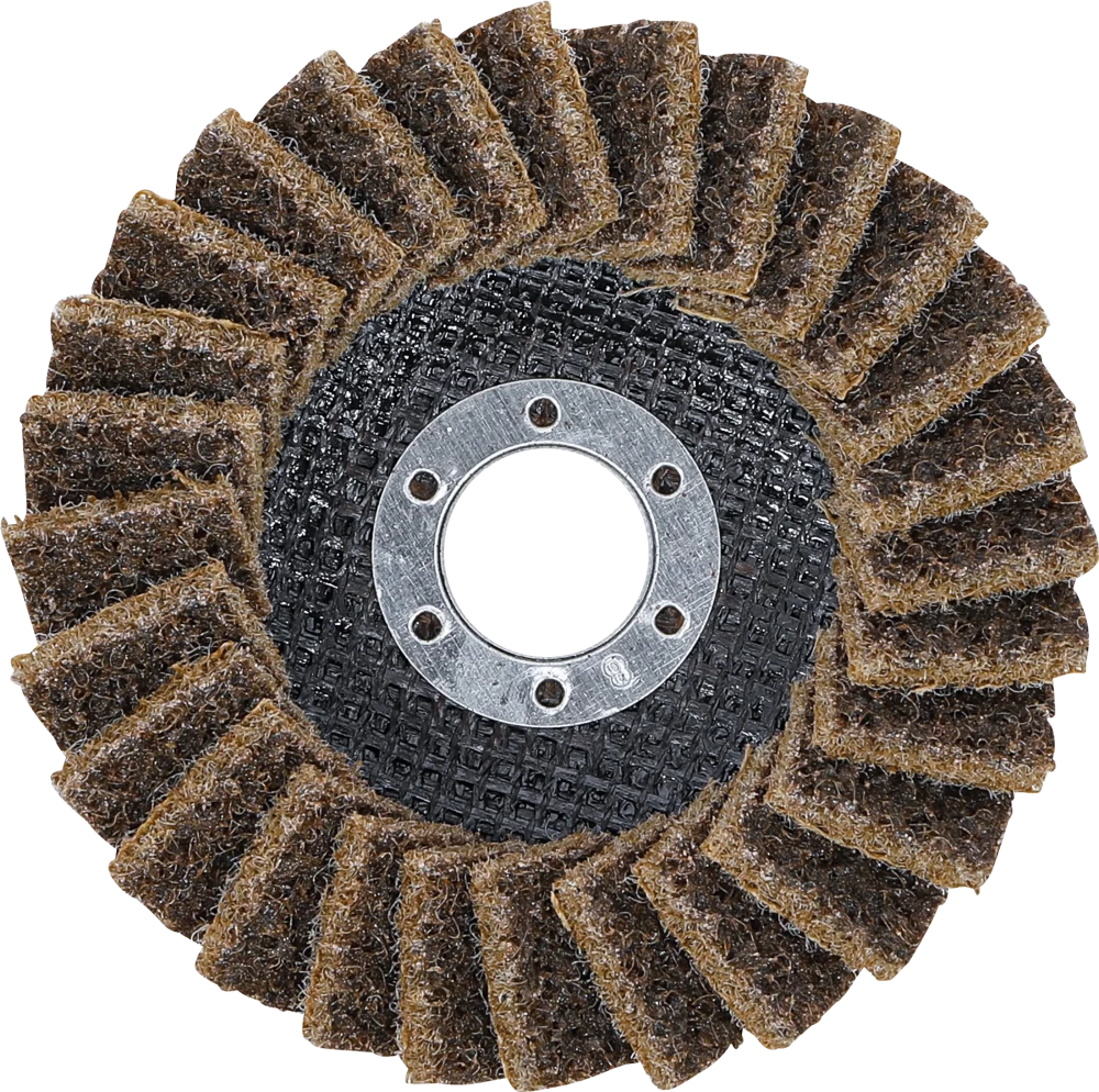 Fächer-Schleif-Scheibe, Vlies, Ø 115 mm, Körnung 80