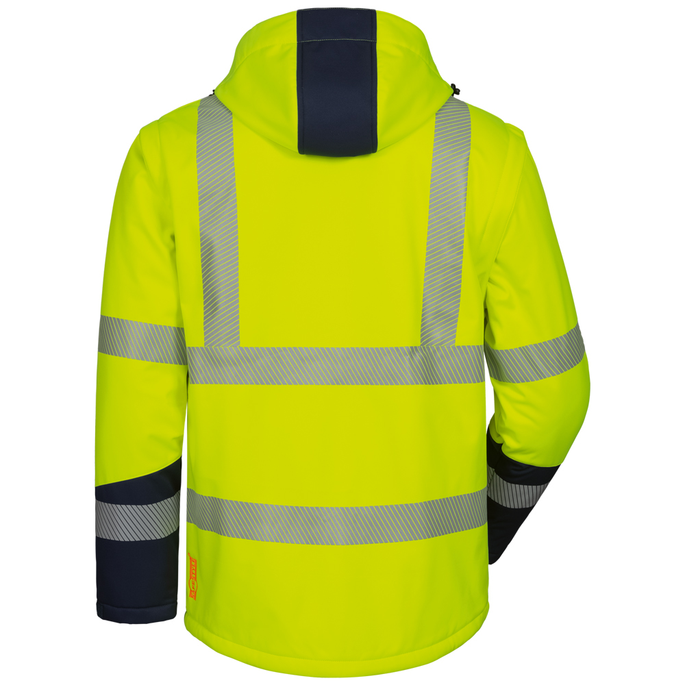 Wattierte Warnschutz-Softshelljacke Joris