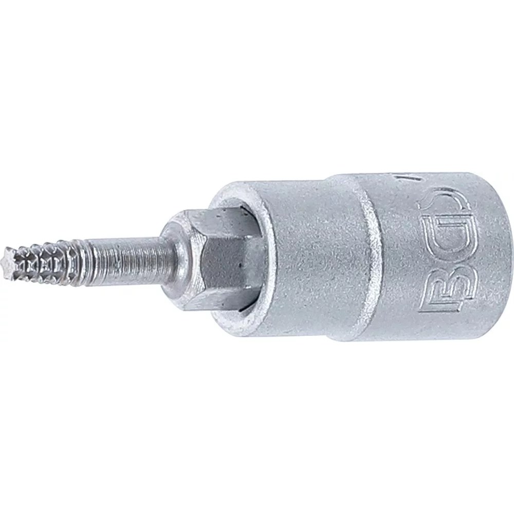 Schraubenausdreher-Bit-Einsatz, Antrieb Innenvierkant 6,3 mm (1/4"), für defektes T-Profil (für Torx) T10