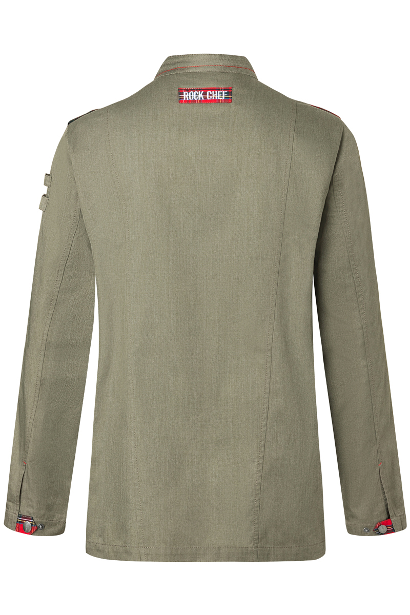 Long-Sleeve Men's Chef Jacket Denim-Style ROCK CHEF®-Stage2