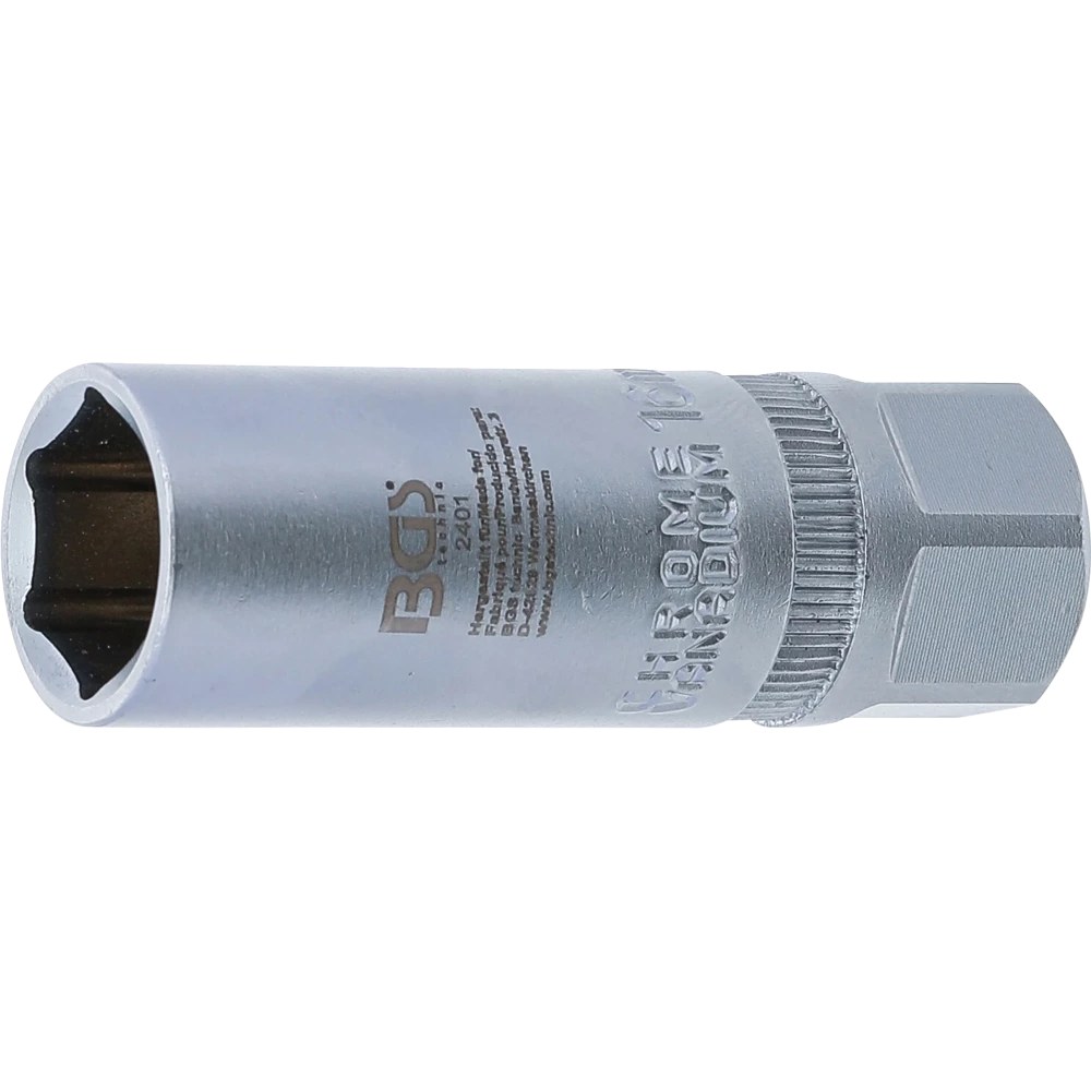 Zündkerzen-Einsatz Sechskant, Antrieb Innenvierkant 12,5 mm (1/2"), SW 16 mm