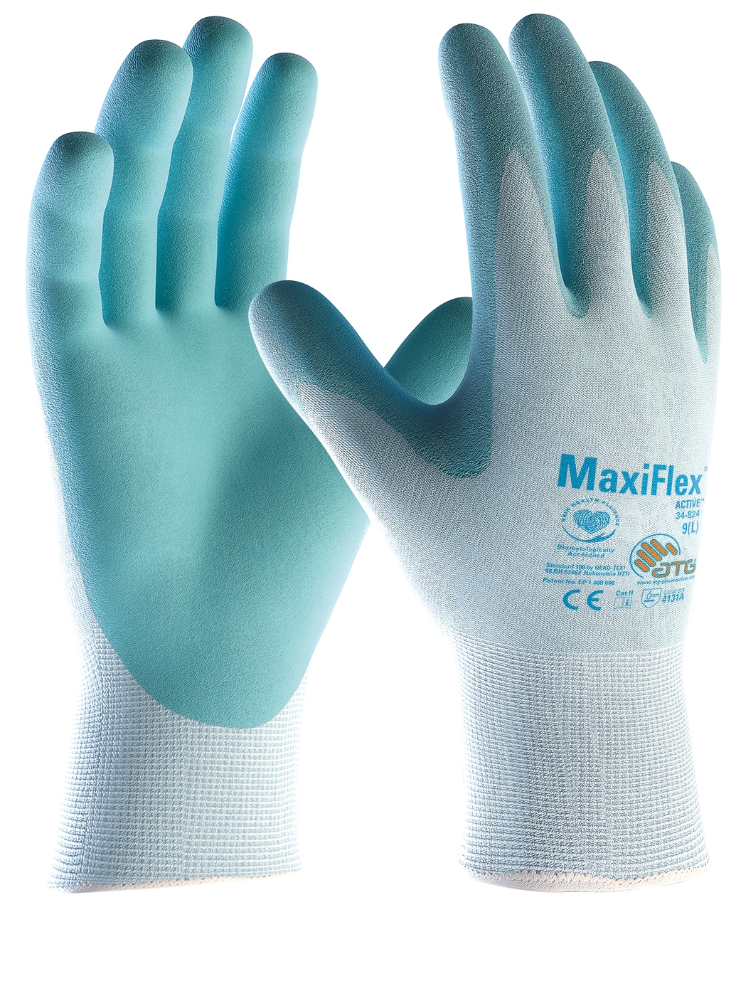 MaxiFlex® Active™ Nylon-Strickhandschuhe (34-824) hellblau/hellblau