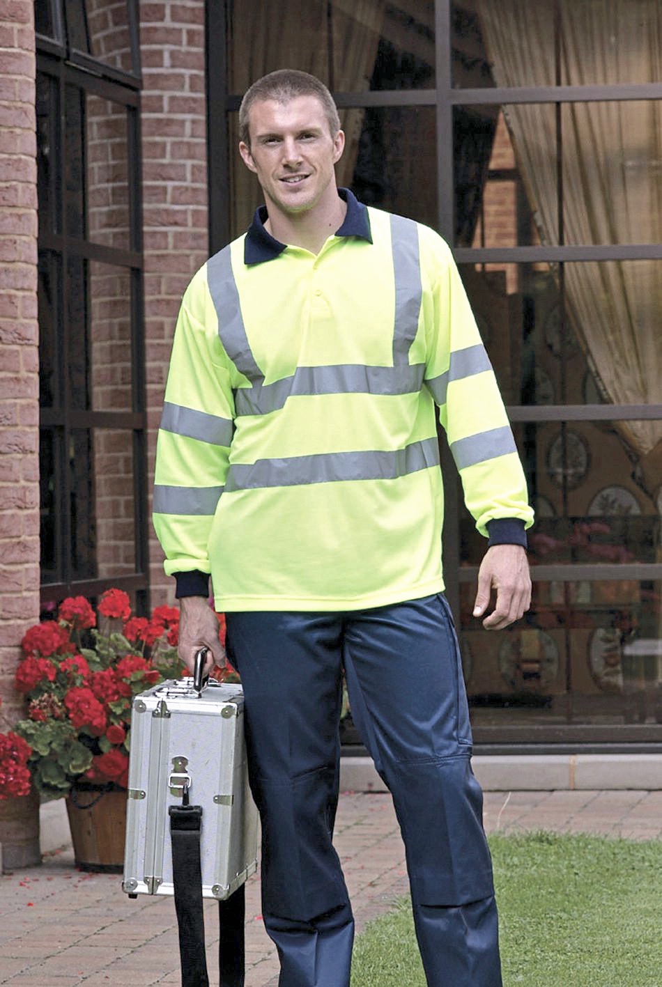 Hi-Vis Long Sleeve Polo