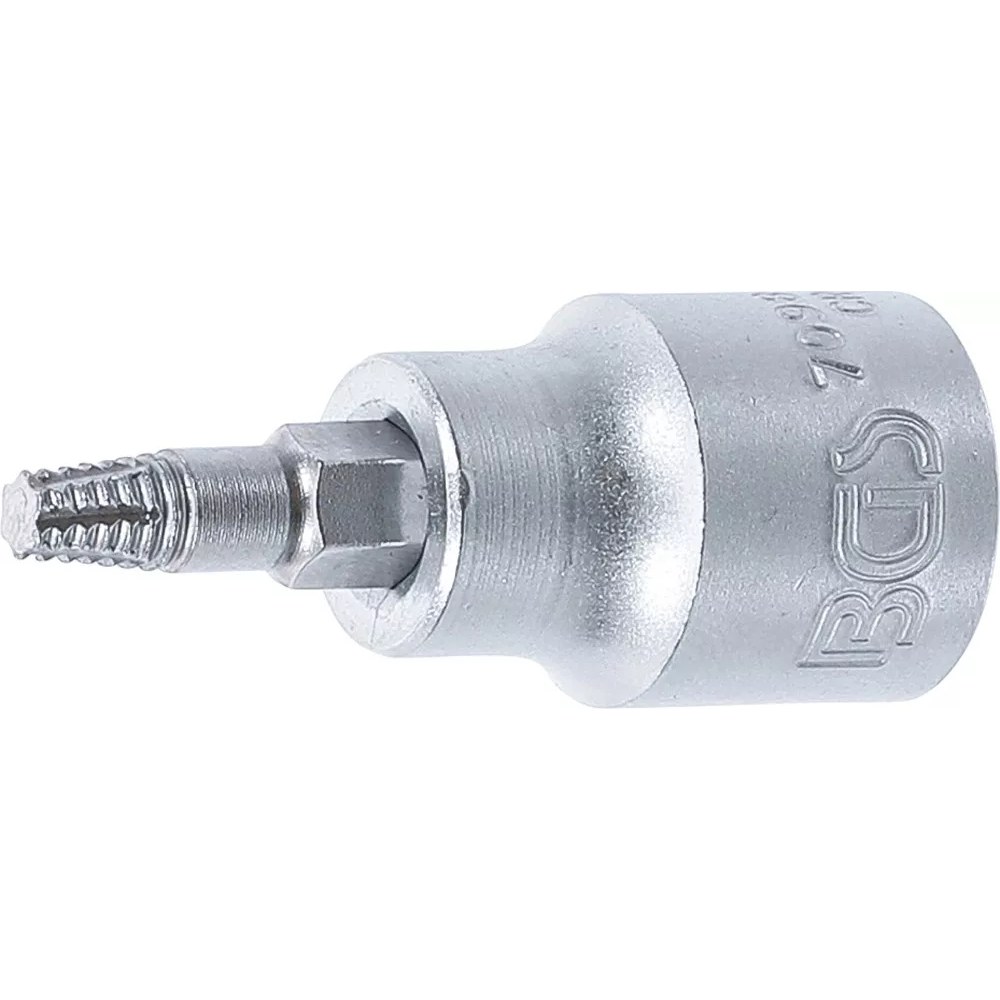 Schraubenausdreher-Bit-Einsatz, Antrieb Innenvierkant 10 mm (3/8"), für defektes T-Profil (für Torx) T25