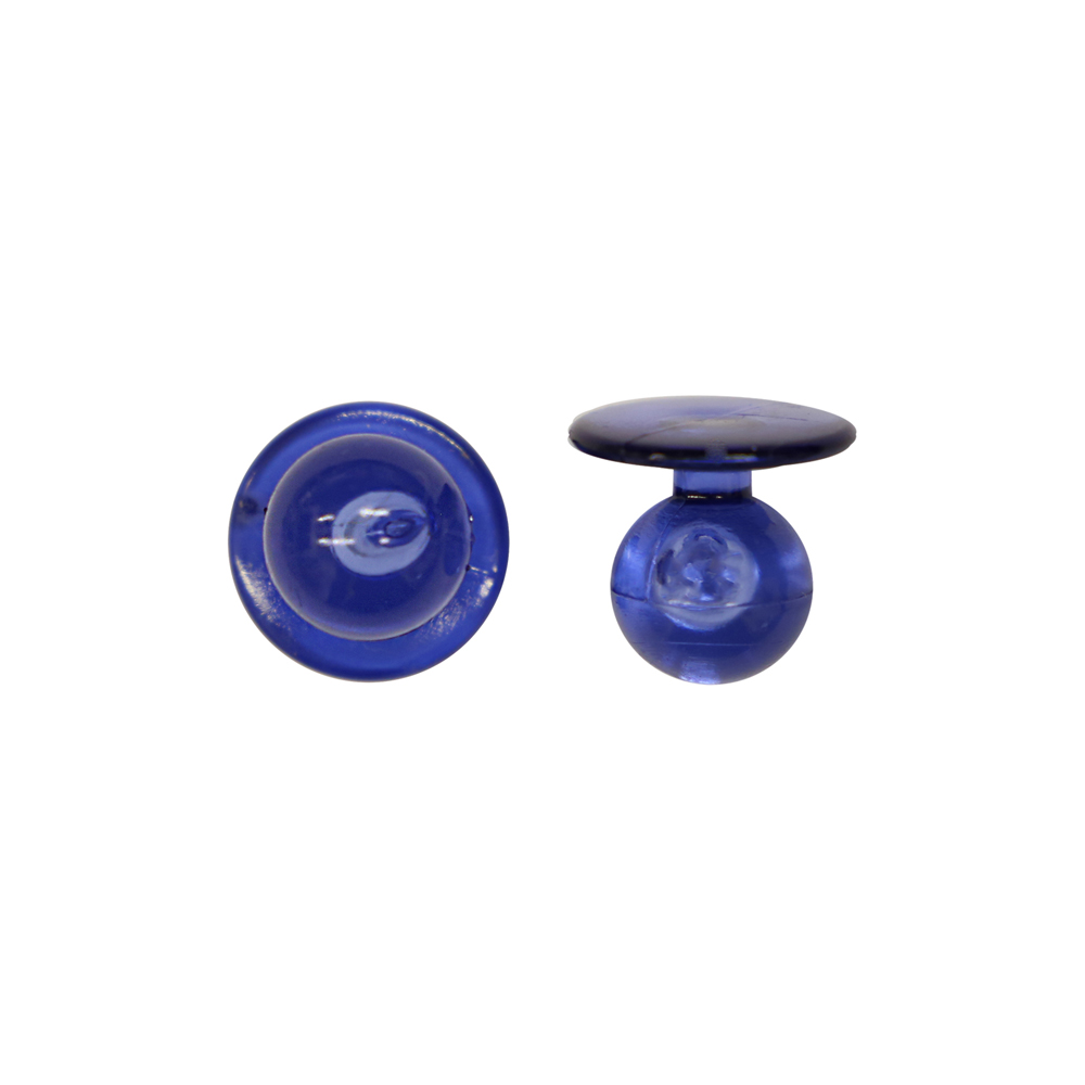 Kugelknöpfe transparent blau (12 Stück)