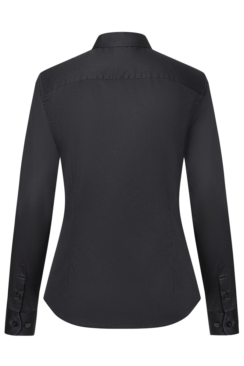 Langarm Damenbluse Active-Stretch in Slim-Fit