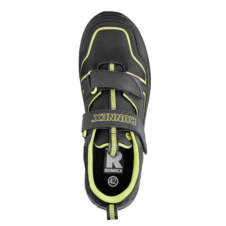RUNNEX® S1PS ESD-Sicherheitsklettsandalen ActionStar schwarz/grün